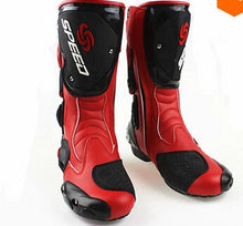 Load image into Gallery viewer, Microfiber Leather Motorcycle Boots