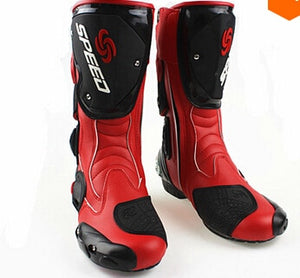 Microfiber Leather Motorcycle Boots