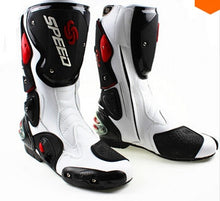 Load image into Gallery viewer, Microfiber Leather Motorcycle Boots