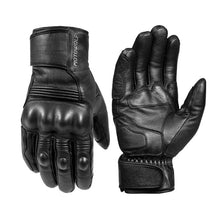 Load image into Gallery viewer, Real Leather Motorcycle Gloves Waterproof Windproof