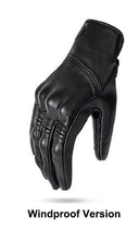 Load image into Gallery viewer, Real Leather Motorcycle Gloves Waterproof Windproof