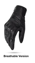 Load image into Gallery viewer, Real Leather Motorcycle Gloves Waterproof Windproof