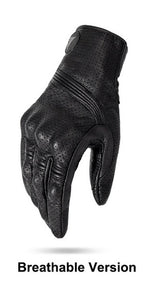 Real Leather Motorcycle Gloves Waterproof Windproof