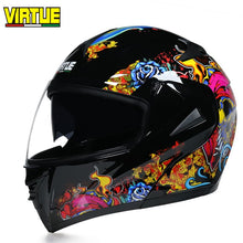 Load image into Gallery viewer, Motorcycle helmet with double glass lens and mask