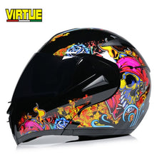 Load image into Gallery viewer, Motorcycle helmet with double glass lens and mask