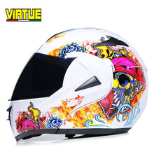 Load image into Gallery viewer, Motorcycle helmet with double glass lens and mask