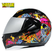 Load image into Gallery viewer, Motorcycle helmet with double glass lens and mask