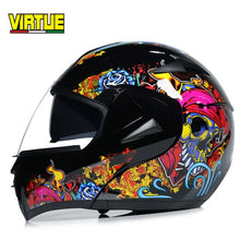 Load image into Gallery viewer, Motorcycle helmet with double glass lens and mask