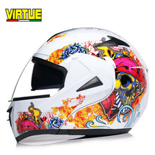 Load image into Gallery viewer, Motorcycle helmet with double glass lens and mask