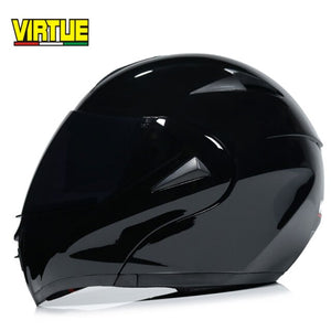 Motorcycle helmet with double glass lens and mask