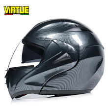 Load image into Gallery viewer, Motorcycle helmet with double glass lens and mask