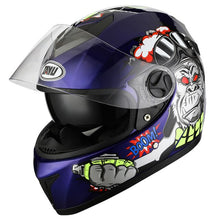 Load image into Gallery viewer, Matte Black Full Face Motorcycle Helmet With Dual Lens