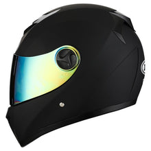 Load image into Gallery viewer, Matte Black Full Face Motorcycle Helmet With Dual Lens