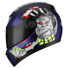 Load image into Gallery viewer, Matte Black Full Face Motorcycle Helmet With Dual Lens