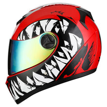 Load image into Gallery viewer, Matte Black Full Face Motorcycle Helmet With Dual Lens