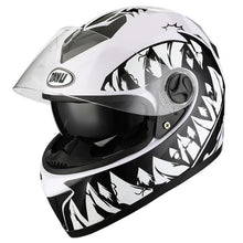 Load image into Gallery viewer, Matte Black Full Face Motorcycle Helmet With Dual Lens