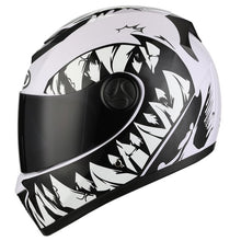 Load image into Gallery viewer, Matte Black Full Face Motorcycle Helmet With Dual Lens