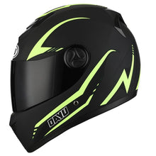 Load image into Gallery viewer, Matte Black Full Face Motorcycle Helmet With Dual Lens