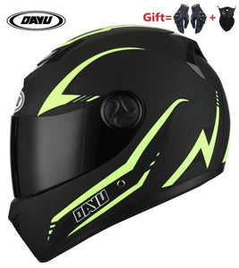 2 Gifts Full Face Motorcycle Helmet With Dual Lens