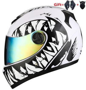 2 Gifs Full Face Motorcycle Helmet