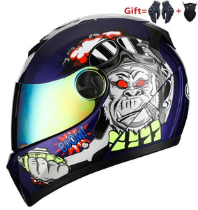 2 Gifs Full Face Motorcycle Helmet