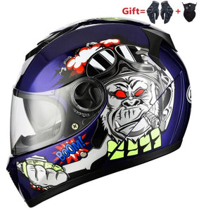 2 Gifs Full Face Motorcycle Helmet