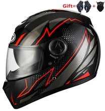 Load image into Gallery viewer, 2 Gifs Full Face Motorcycle Helmet