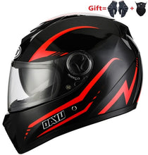 Load image into Gallery viewer, 2 Gifs Full Face Motorcycle Helmet