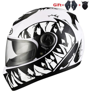 2 Gifs Full Face Motorcycle Helmet