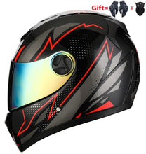 Load image into Gallery viewer, 2 Gifs Full Face Motorcycle Helmet