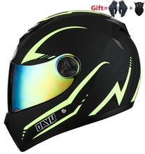 Load image into Gallery viewer, 2 Gifs Full Face Motorcycle Helmet