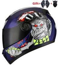 Load image into Gallery viewer, 2 Gifs Full Face Motorcycle Helmet