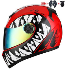 Load image into Gallery viewer, 2 Gifs Full Face Motorcycle Helmet