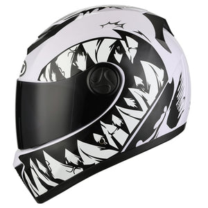 Full Face Motorcycle Helmet Washable Lining with Dual Lens