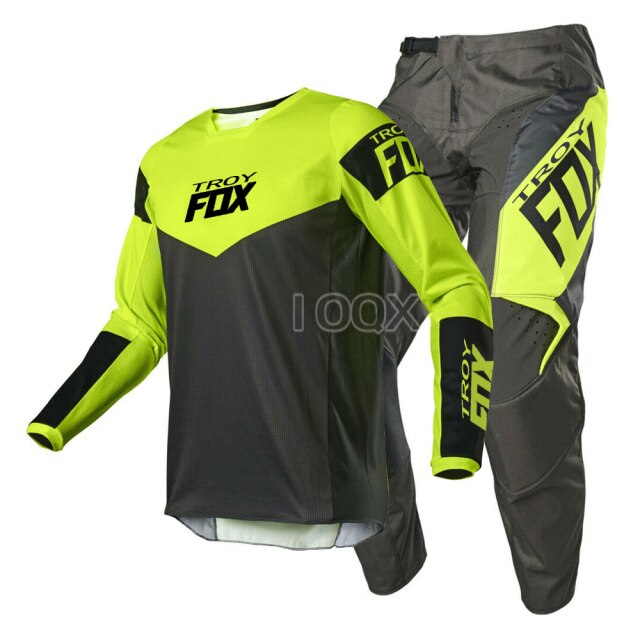 Red Troy Fox MX ATV 180 Revn Jersey Gear Set