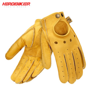 HEROBIKER Motorcycle Gloves Goatskin Leather